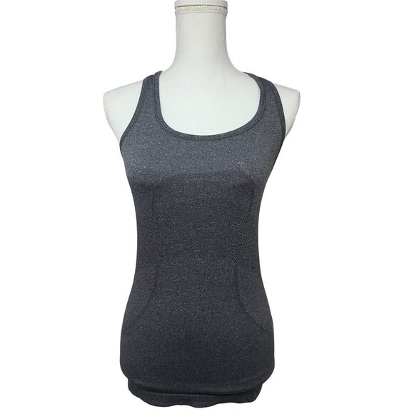 Lululemon Swiftly Tech Womens Dark Gray Racerback Tank Top Small Stretch Mesh - Picture 2 of 10